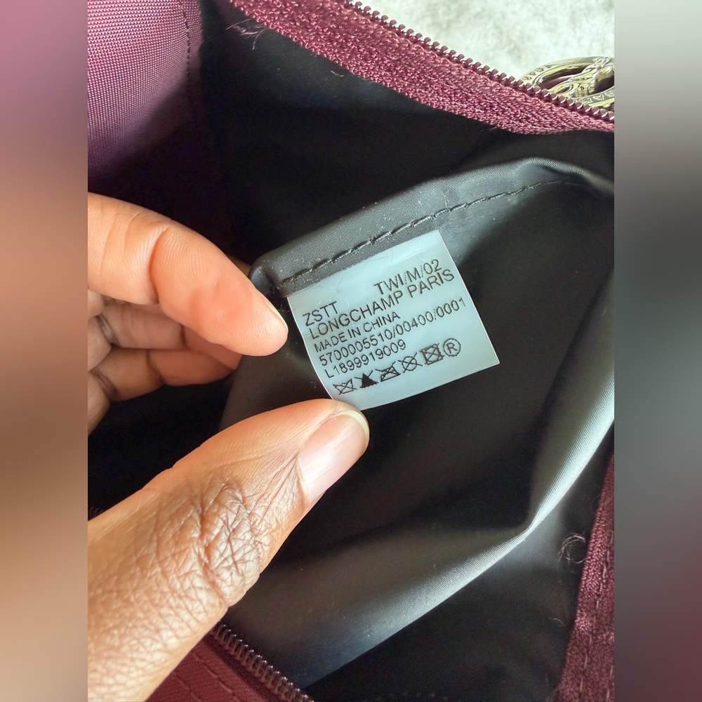 Longchamp Le Pliage Green Tote Large - Burgundy - Picture 15 of 16